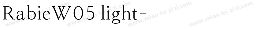 RabieW05 light字体转换